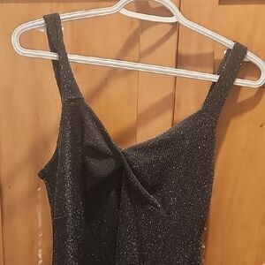 Black Asymmetrical High Low Cocktail Dress